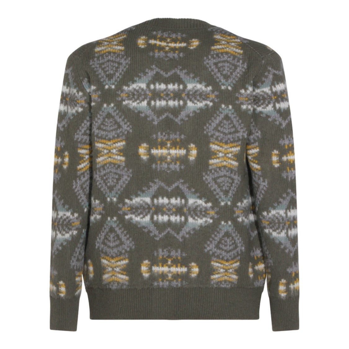 Altea Geometric Patterned Knitted Cardigan With V-Neckline