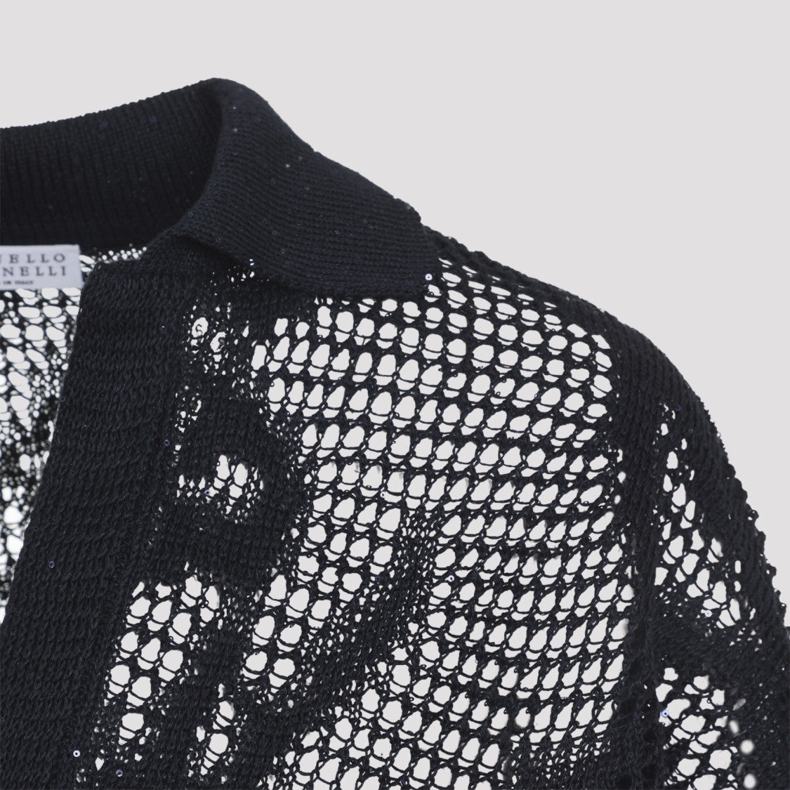 Brunello Cucinelli Open-Knit Linen Blend Sweater