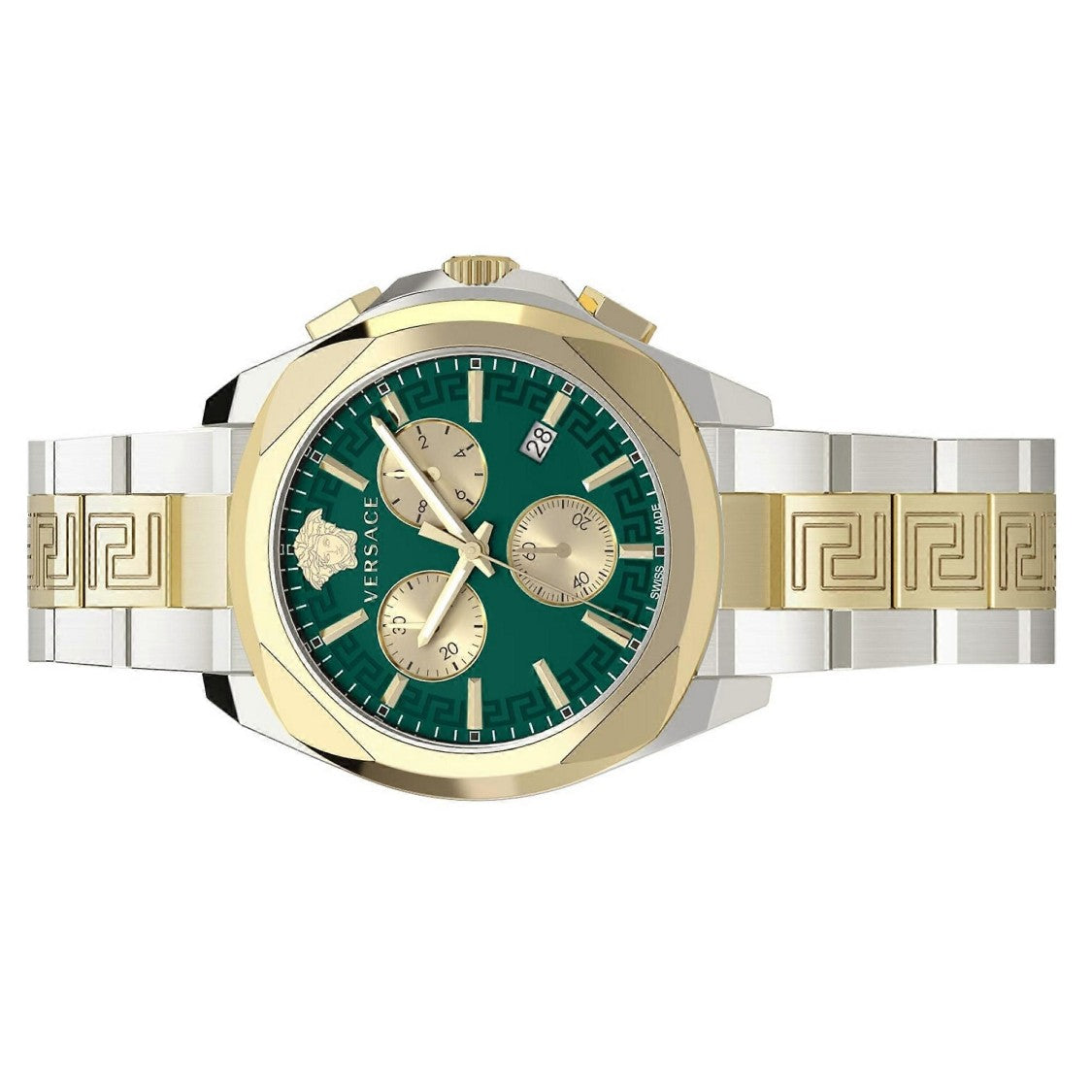 Versace Lady Chrono 40Mm Chronograph In Bicolor Stainless Steel