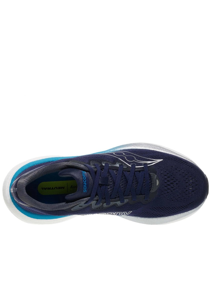 Saucony Sleek Dark Navy Athletic Sneakers With Gradient Detailing
