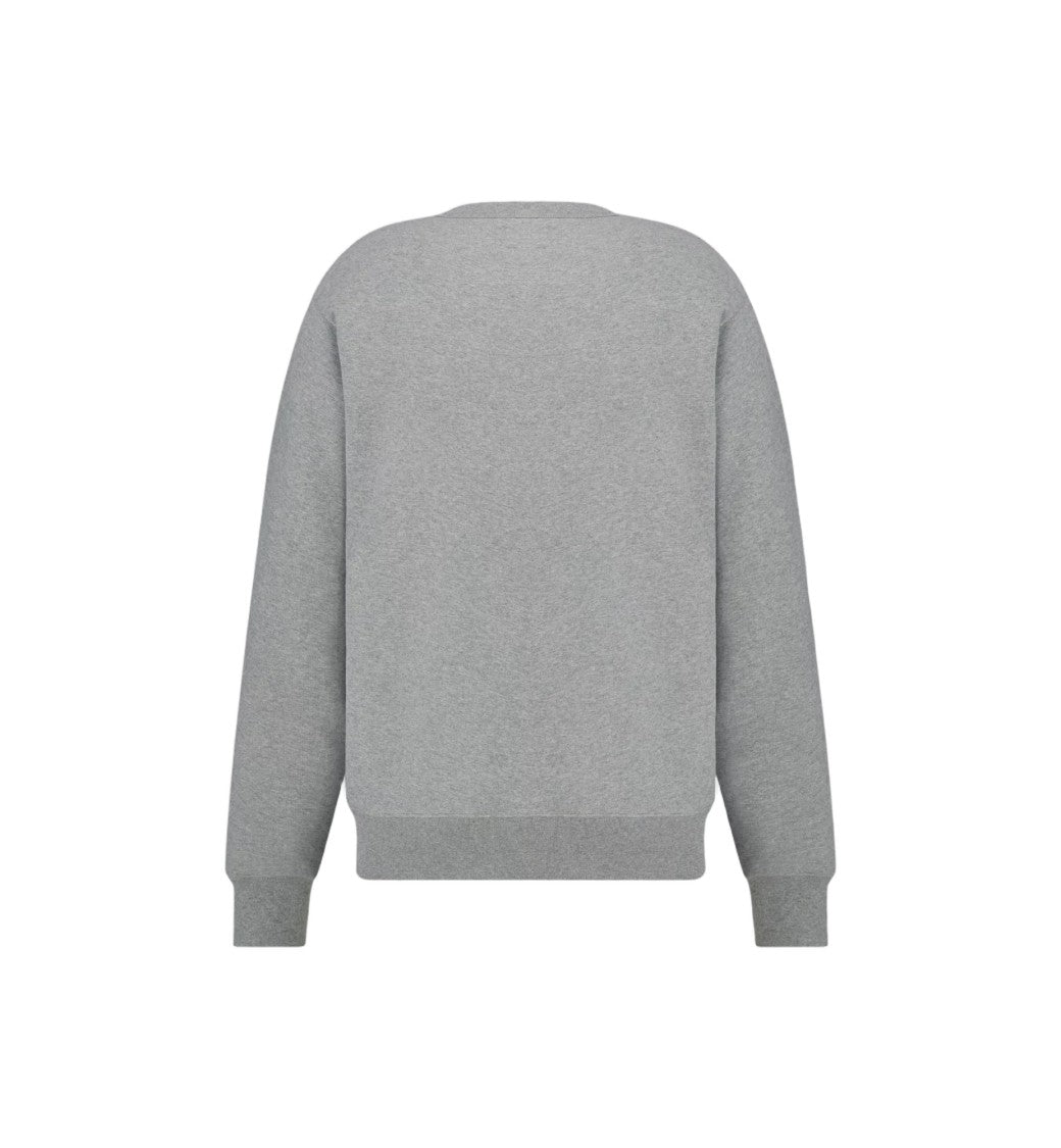 Dior Brushed Cotton Sweatshirt With Dior Montaigne Print