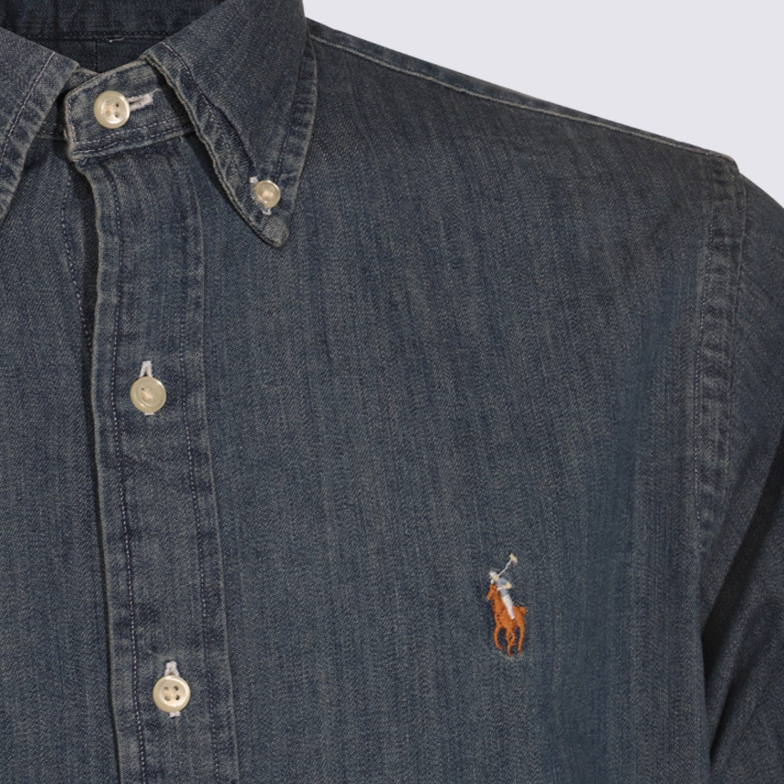 Polo Ralph Lauren Long-Sleeve Denim Shirt With Button-Down Collar