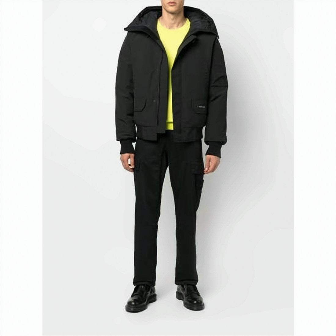 Canada Goose Matte Black Insulated Padded Jacket With Hood