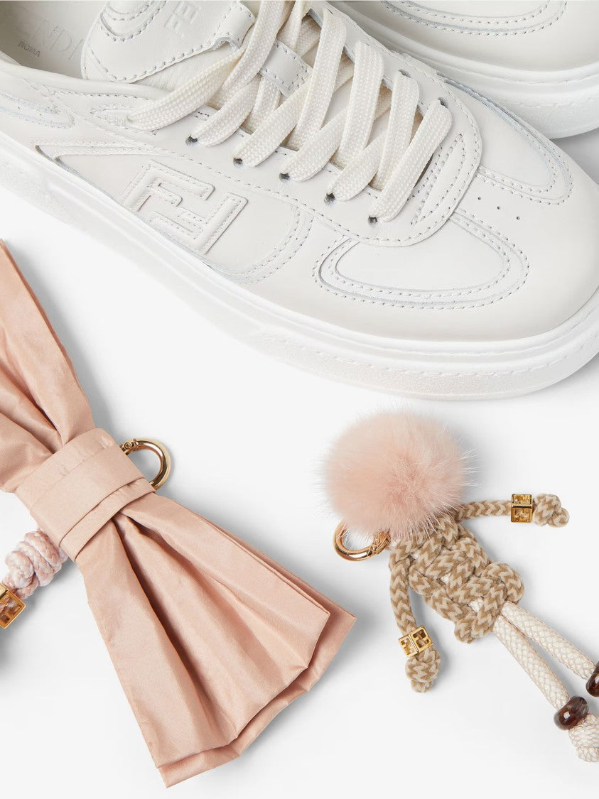 Fendi White Match Leather Doll Accessories Sneakers