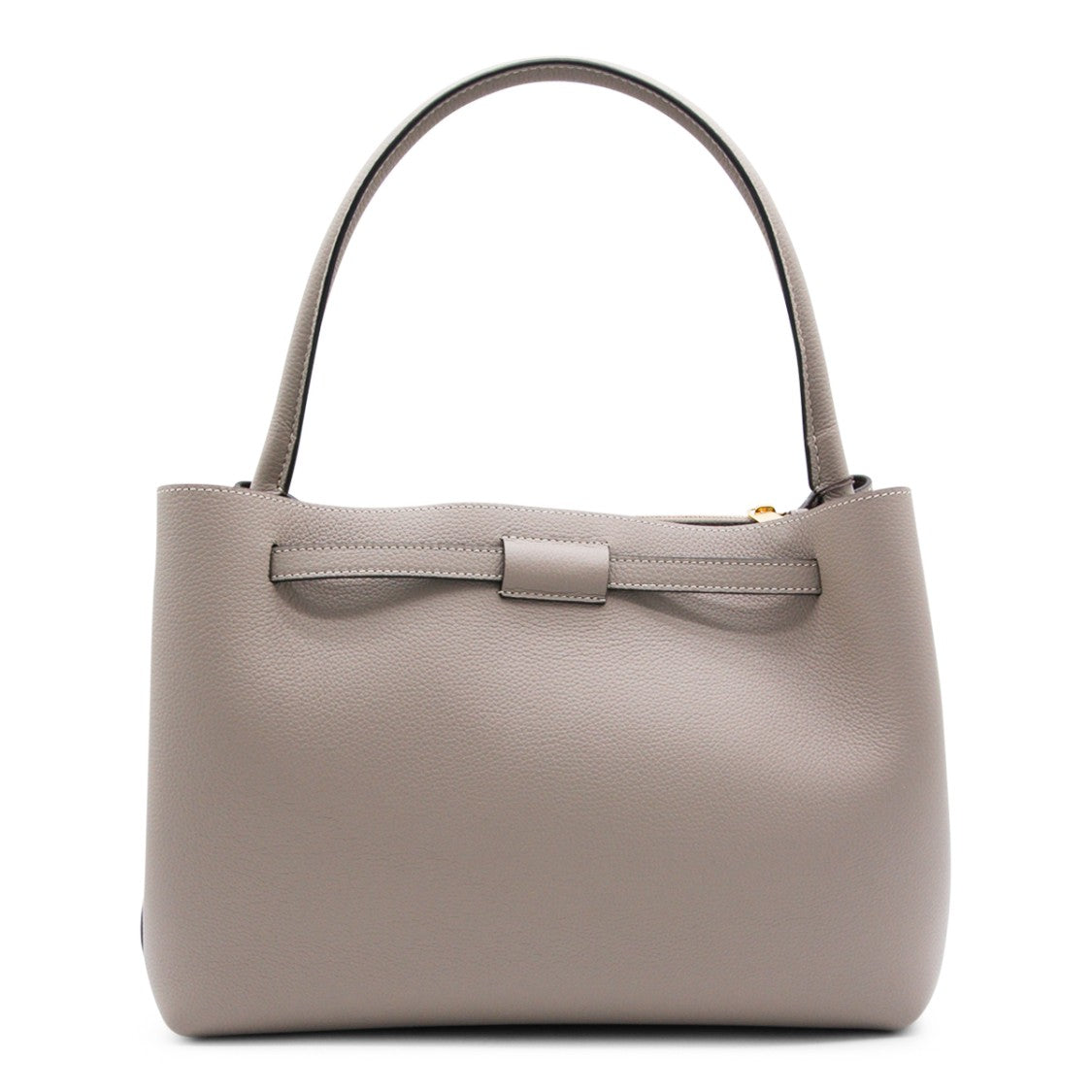 Tod's Grey Leather Handbag With T Hardware
