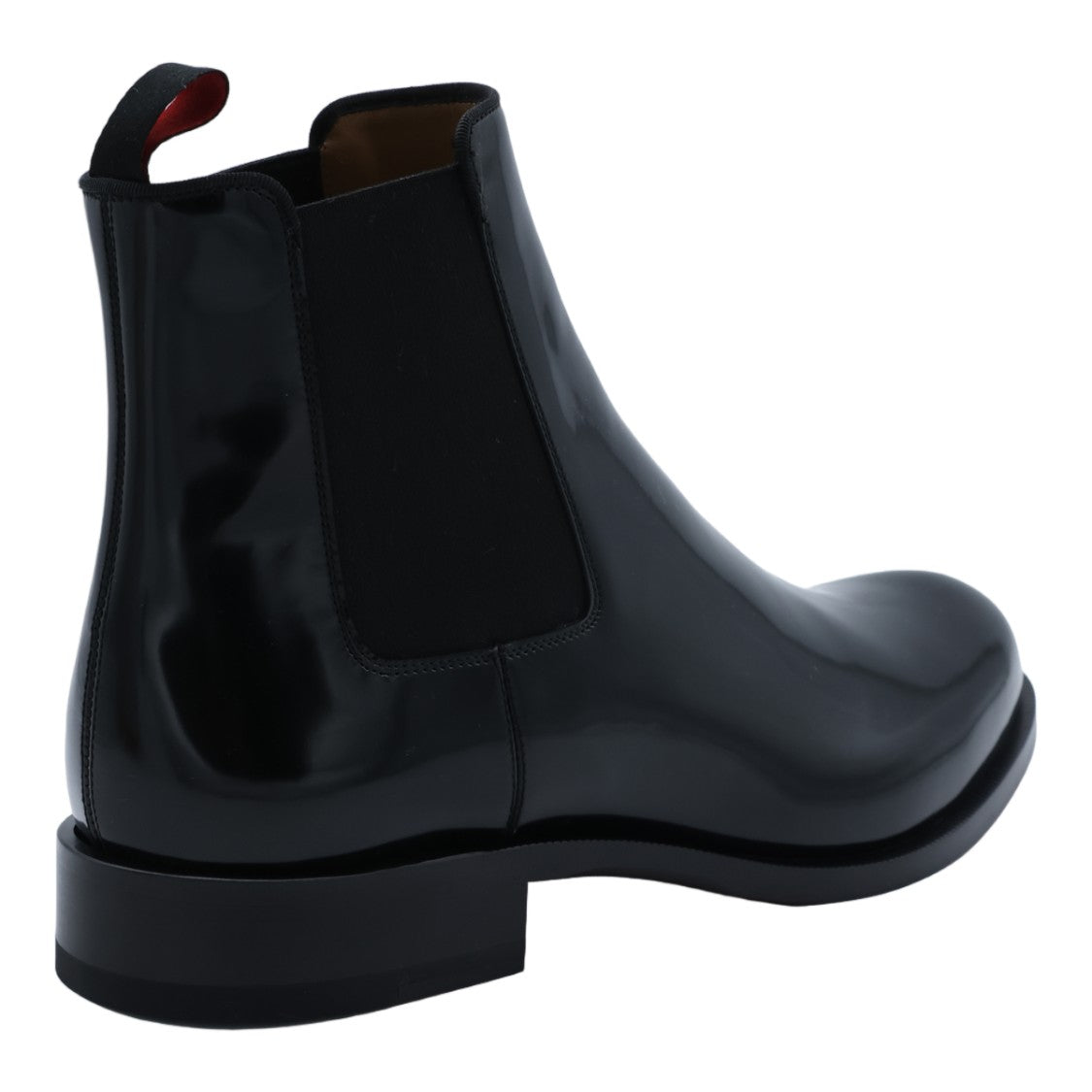 Christian Louboutin Glossy Black Slip-On Boots