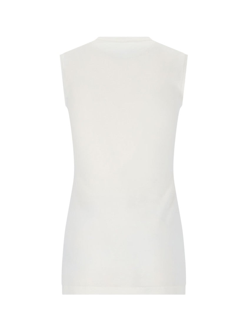 Jil Sander Tank Top Set Of 3 – White, Cream & Green