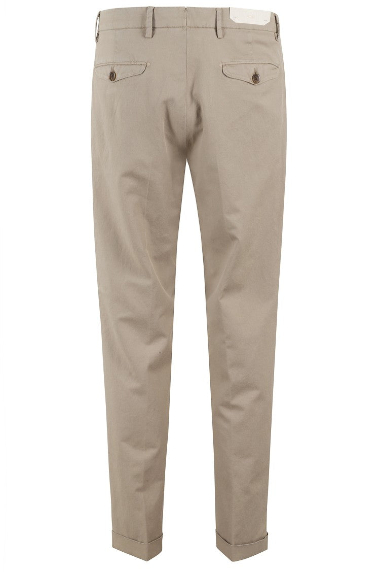 Briglia Tapered Trousers With Double Pleats And Cuffed Hem