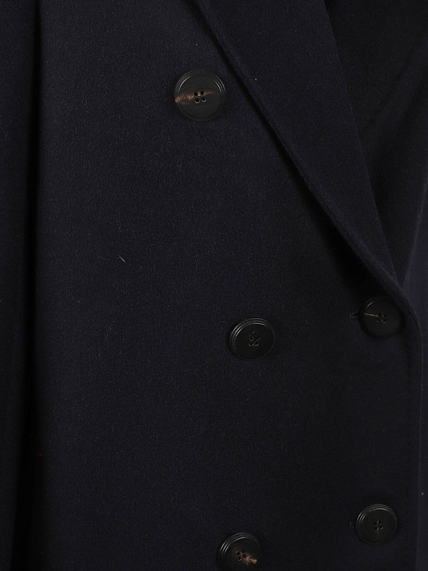 Max Mara Double-Breasted Tailored Coat With Structured Collar