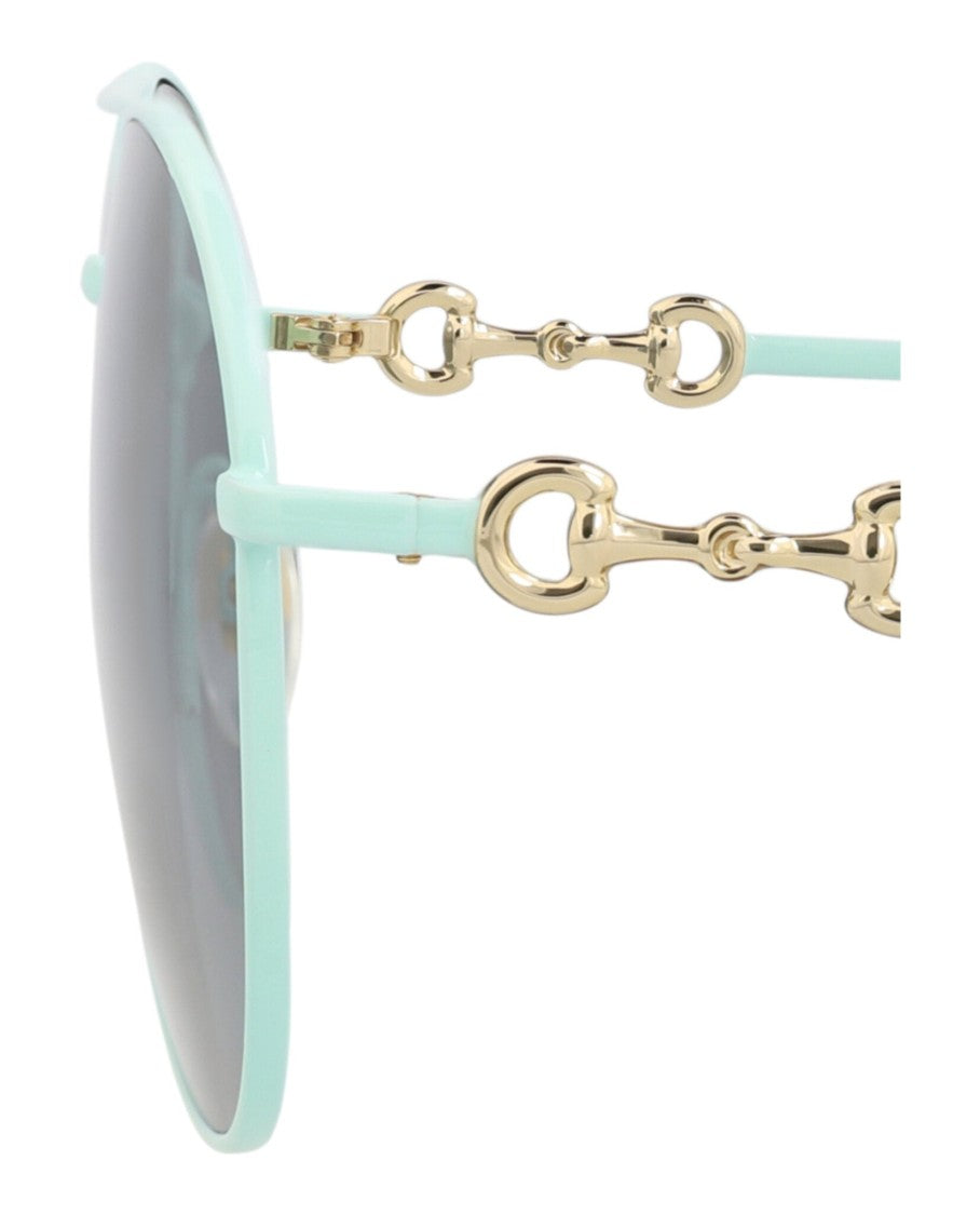 Gucci Aviator-Frame Metal Sunglasses