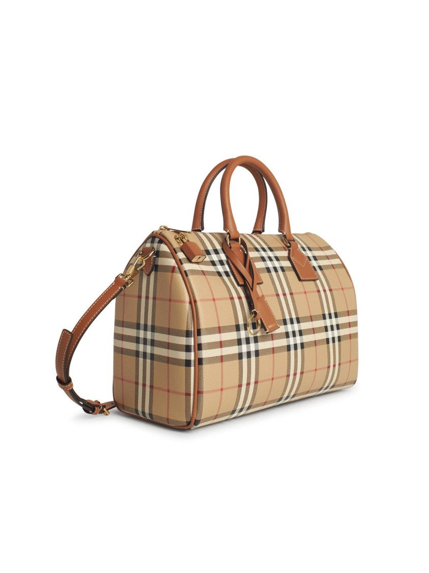 Burberry Bowling' Beige Leather Bag