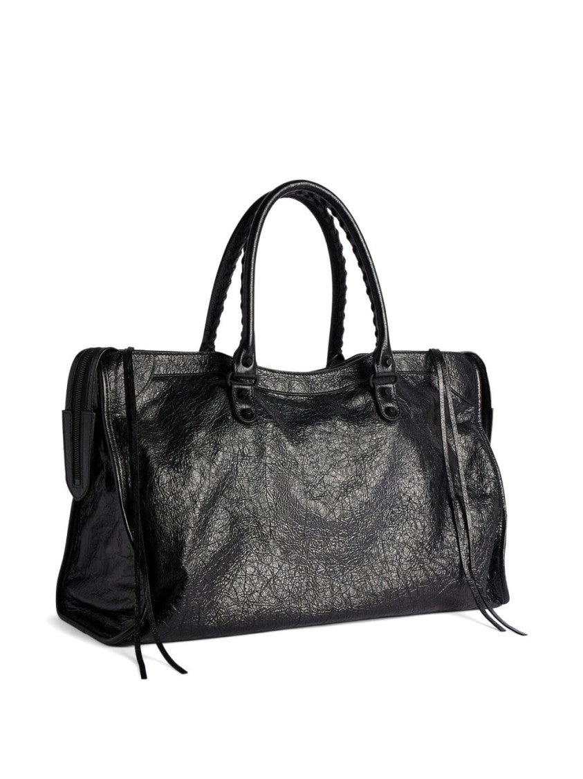 Balenciaga Black Rectangular Lamb Leather Shoulder Bag
