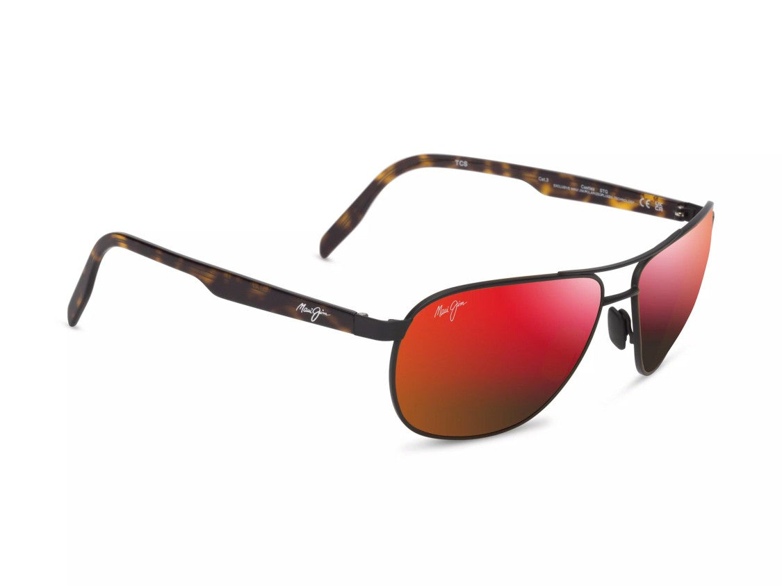 Maui Jim Tortoiseshell Mj0728s Aviator Sunglasses