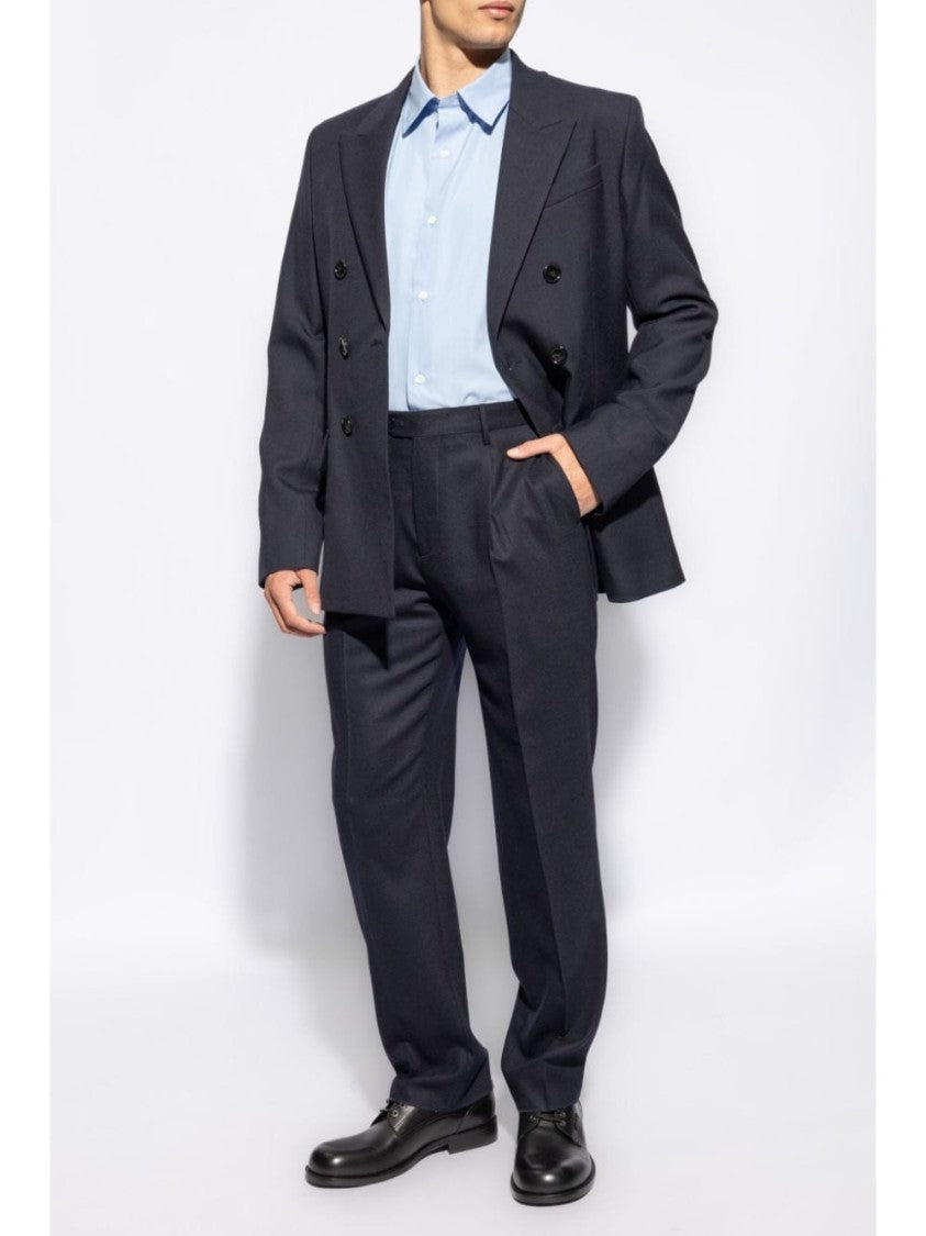 Ami Navy Blue Double-Breasted Blazer