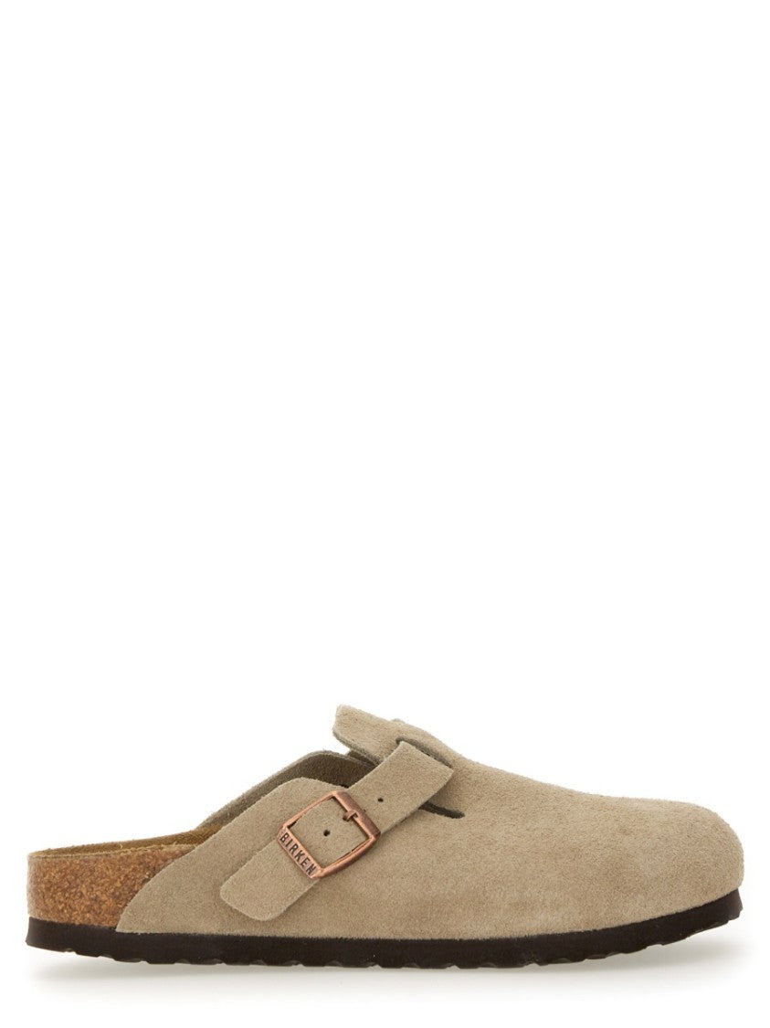 Birkenstock Soft Suede Slip-On Clogs With Adjustable Buckle