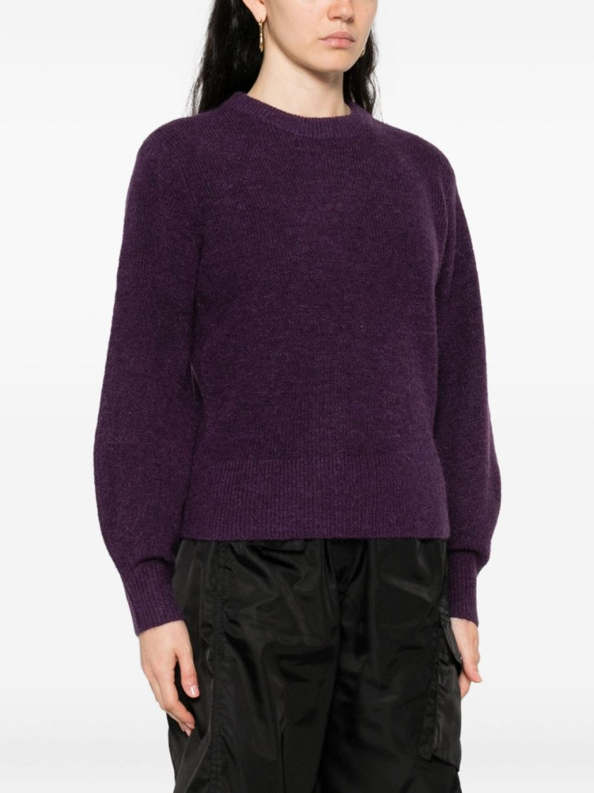Twin-Set Relaxed Fit Sweater With Puffed Sleeves And Cropped Hem
