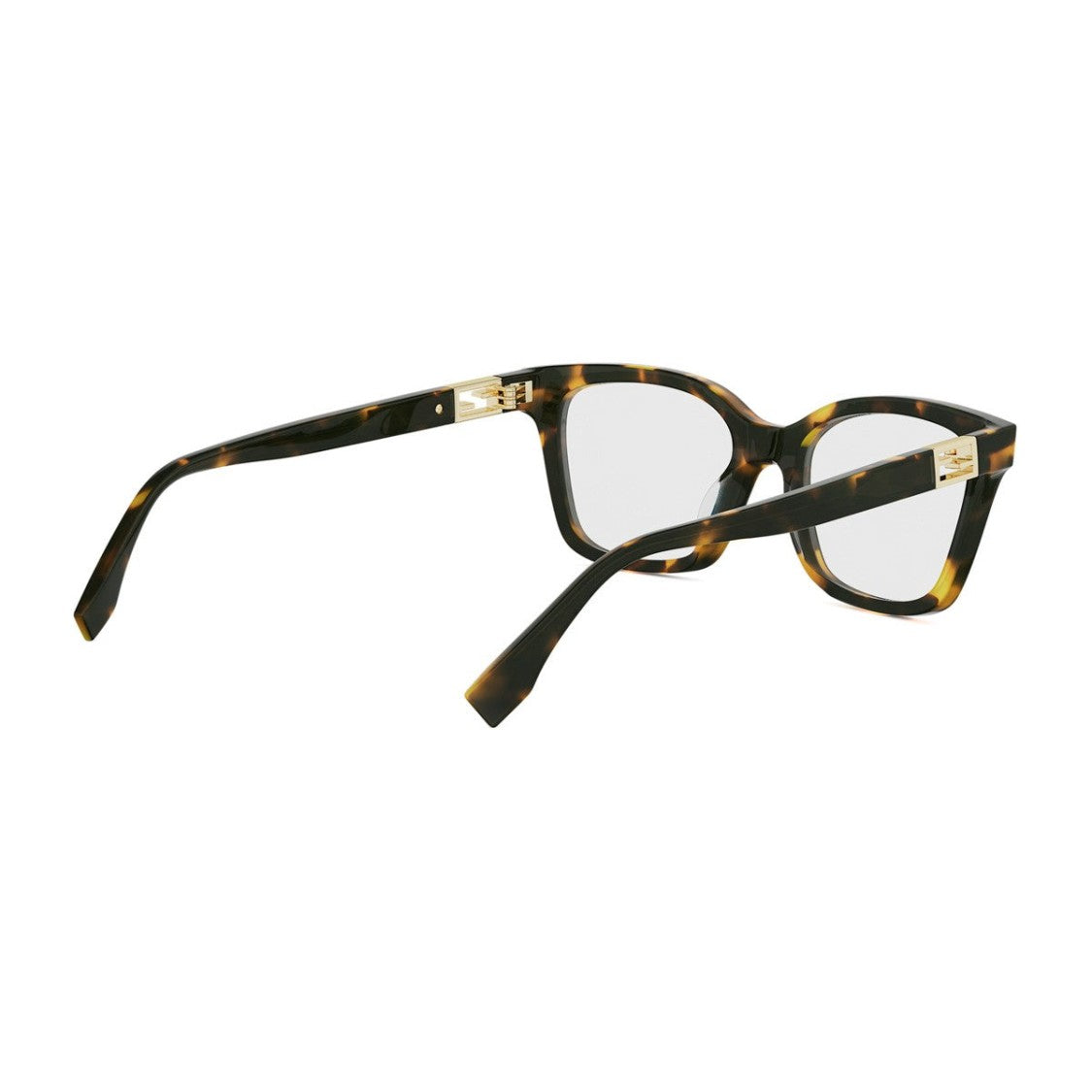 Fendi Havana Baguette Acetate Square Sunglasses