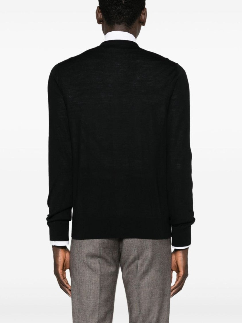 Dsquared2 V-Neck Cardigan With Button-Down Front And Front Pockets