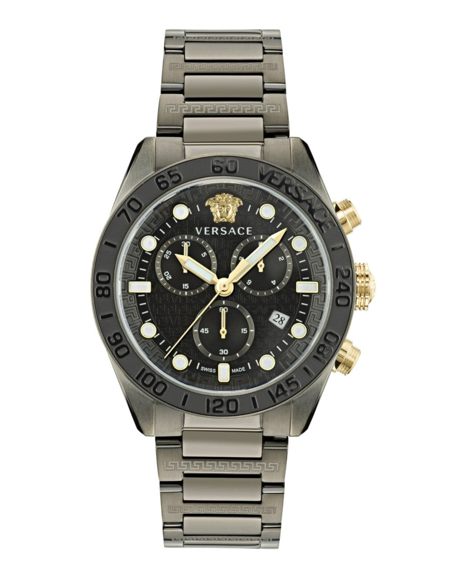Versace Greca Dome Chrono Bracelet Watch