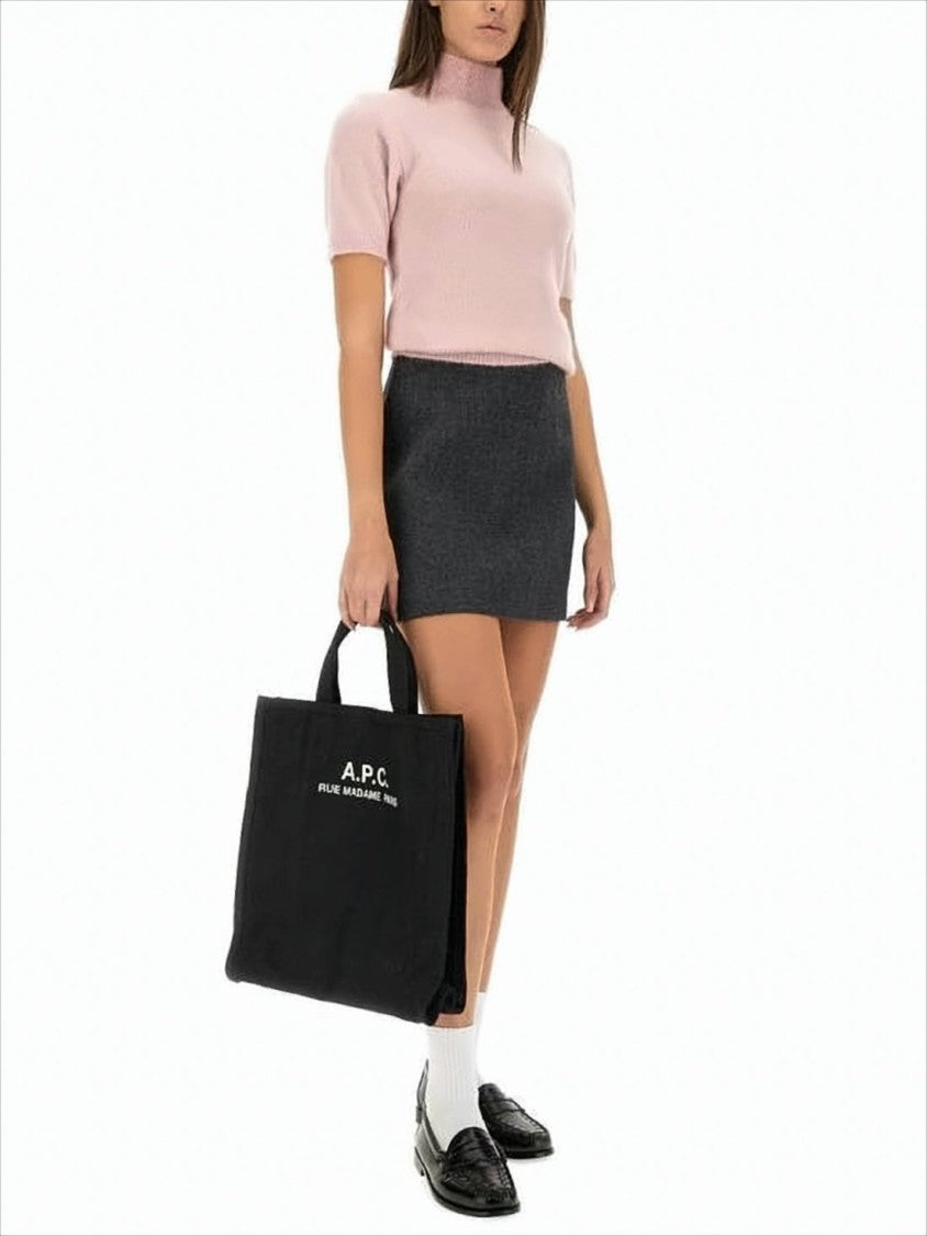 A.P.C. Short-Sleeved Turtleneck Sweater With Fine Knit Texture