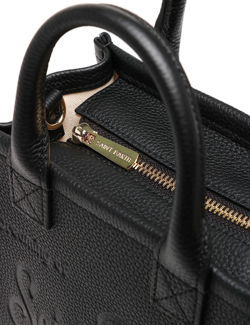 Mc2 Saint Barth Structured Handbag With Rectangular Shape And Embossed Detailing