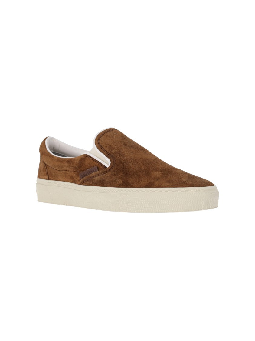 Tom Ford Slip-On Sneakers With Rich Brown Suede