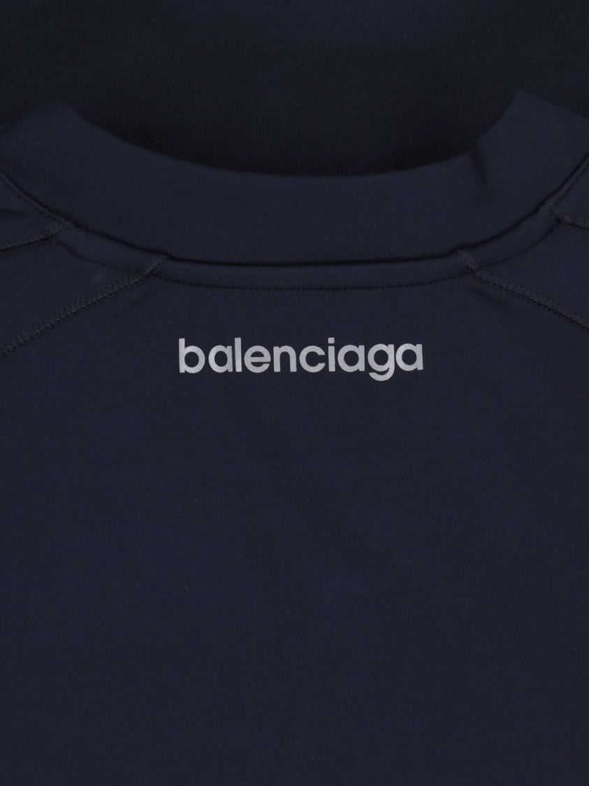 Balenciaga Cropped Boxy Fit T-Shirt With Minimalist Design