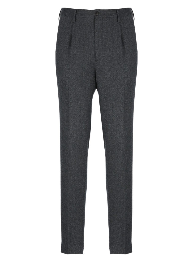 Incotex Dark Grey Wool Pants