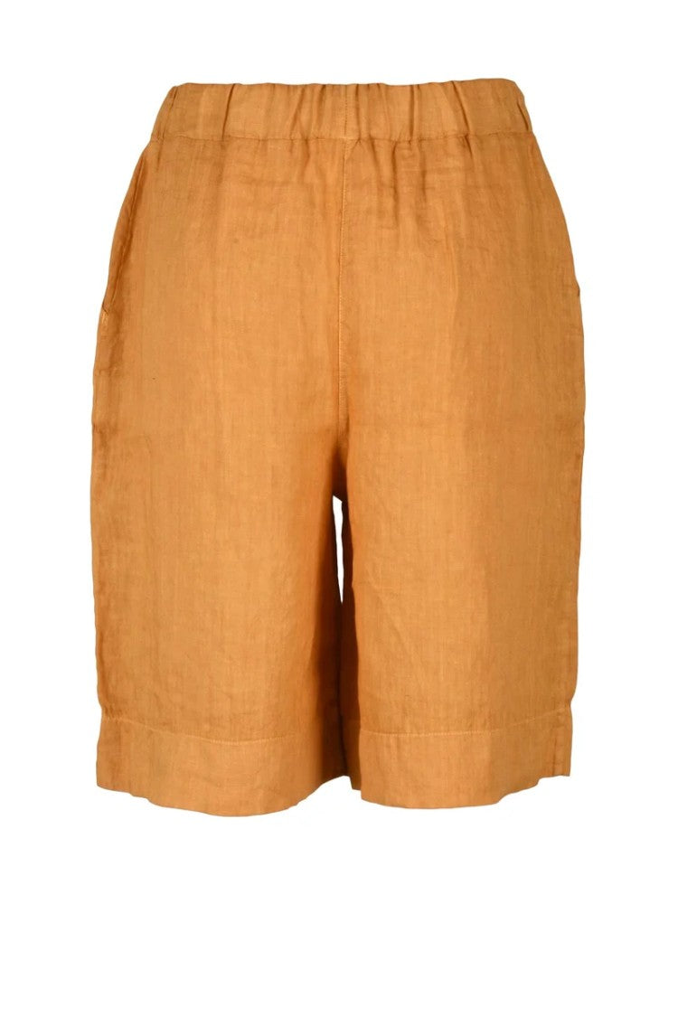Ambrosio Black/Orange Linen Shorts