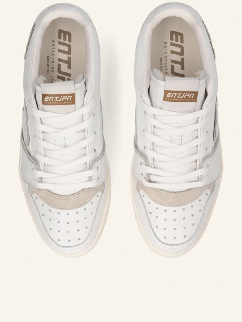 Enterprise Japan Low-Top Leather Sneakers With Suede Accents And Rocket Emblem