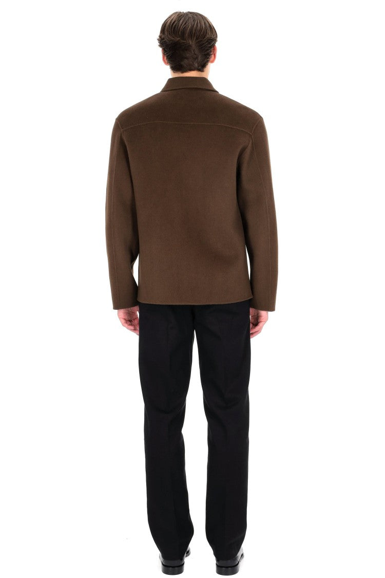 Officine Generale Hamilton Model Unlined Wool Double Overshirt