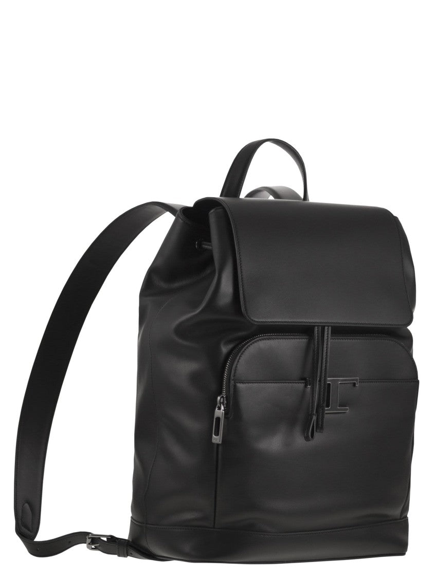 Tod's T Timeless Medium Leather Backpack