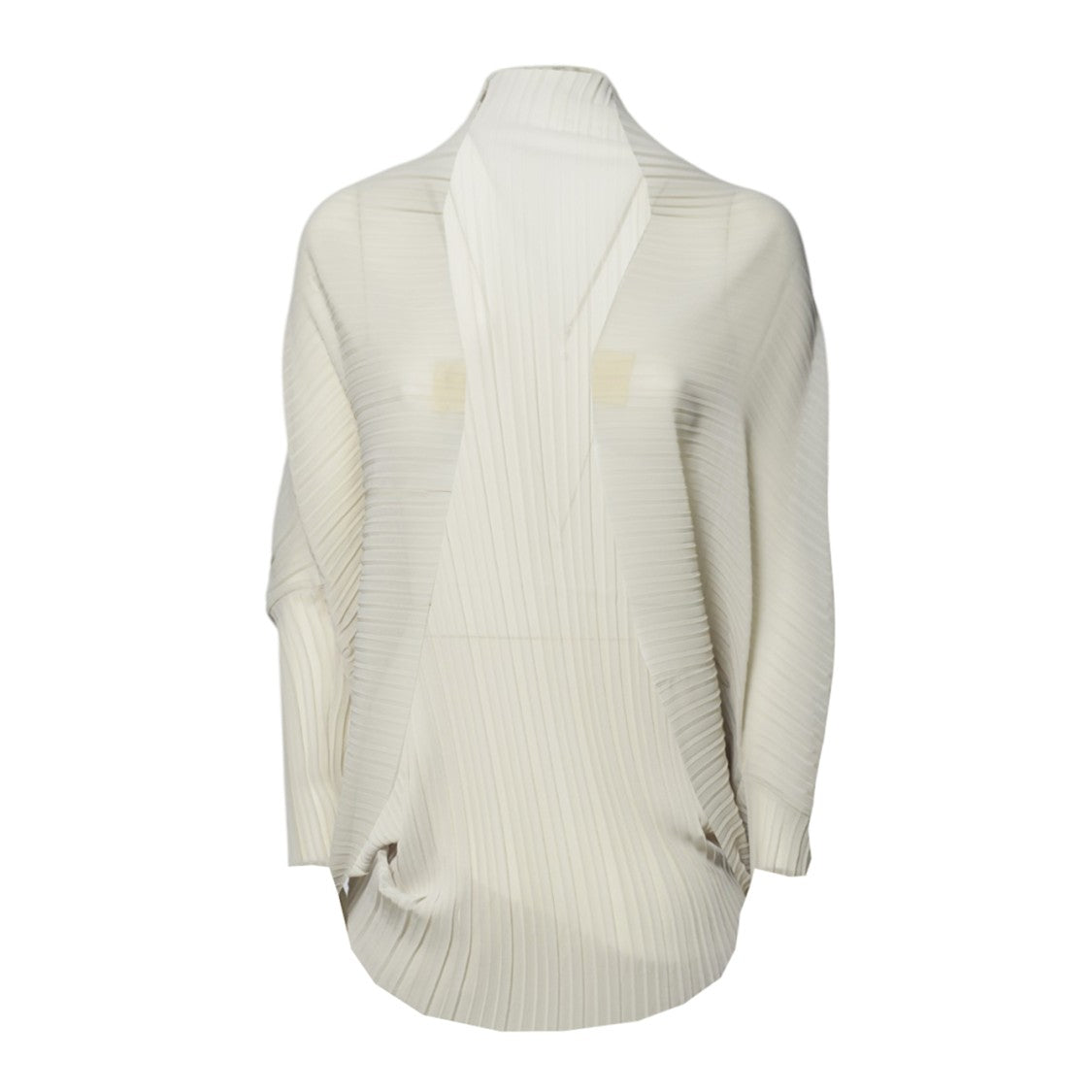 Max Mara Vesuvio Beige Pleated Fabric Shrug