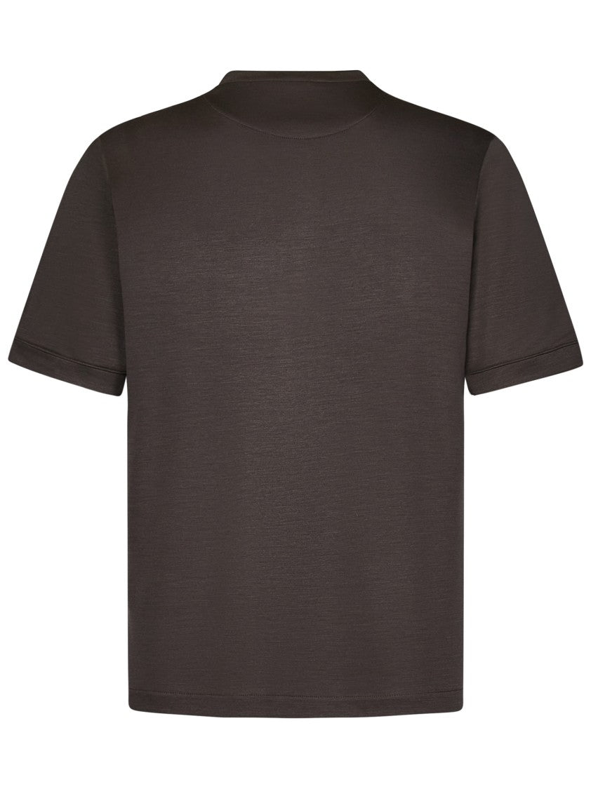 Franzese Collection Crew Neck T-Shirt In Soft Wool From Franzese Collection