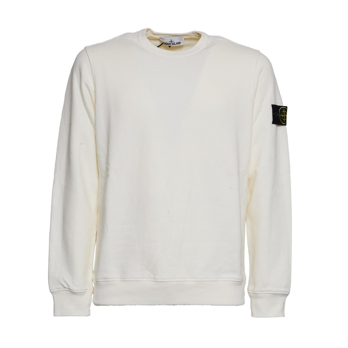 Stone Island Brushed Organic Cotton Fleece Crew Neck Sweatshirt
