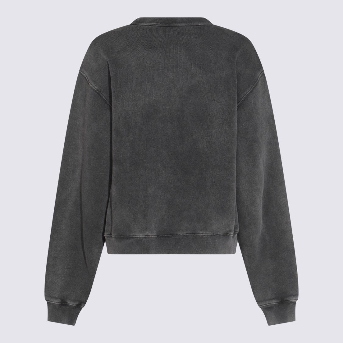 Alexander Wang Washed Charcoal Grey Sweater With Ribbed Cuffs