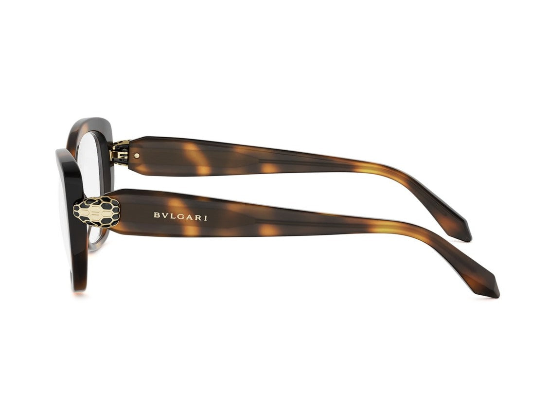 Bulgari Bv50074i Oversized Square Tortoiseshell Eyeglasses