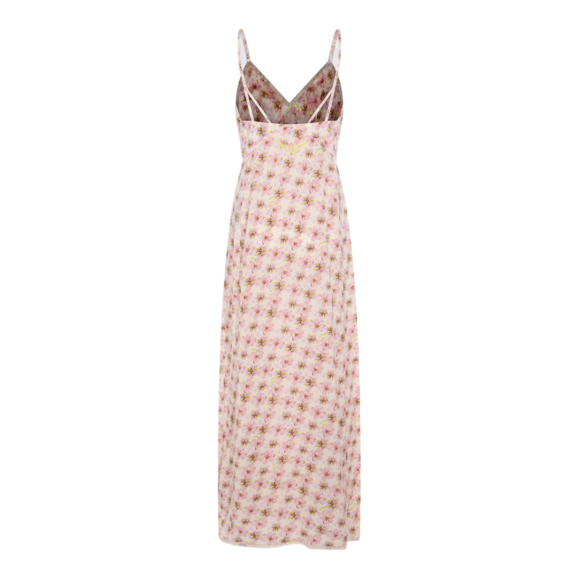 Zadig & Voltaire Long Floral Pattern Dress With Spaghetti Straps