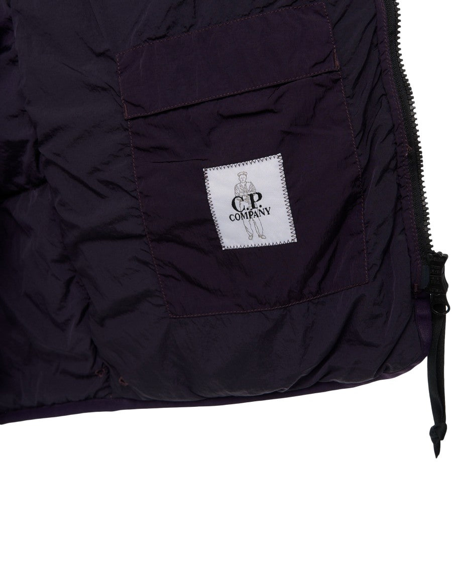 C.P. Company Quilted Padded Vest With High Collar And Zipper Closure