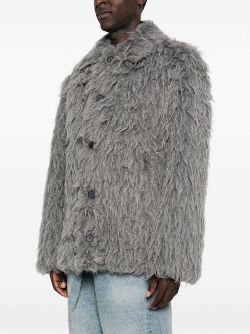 Diesel Textured Faux-Fur Casual Jacket