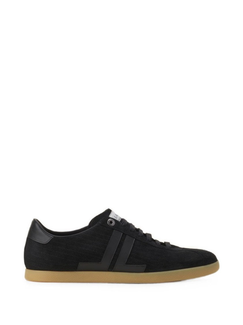Lanvin Low-Profile Black Sneakers With Textured Detailing