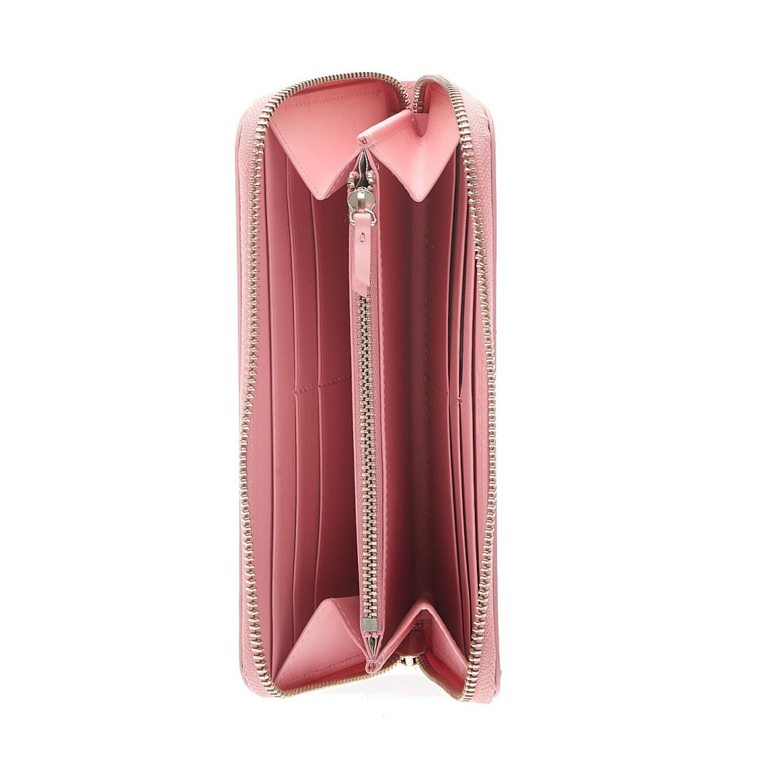 Orciani Full Zip Pink Leather Wallet