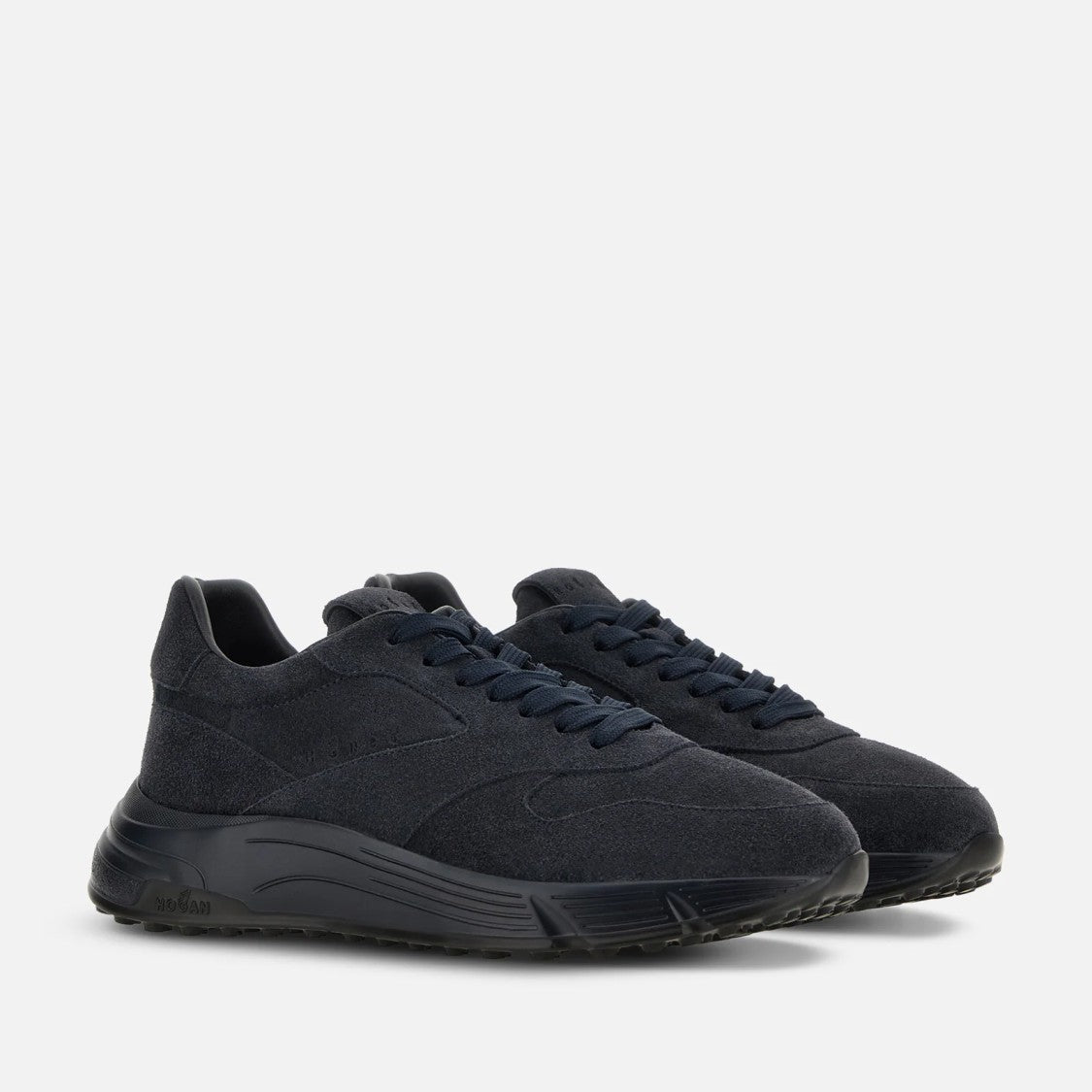 Hogan Modern Calfskin Lace-Up Shoes With Textured Sole