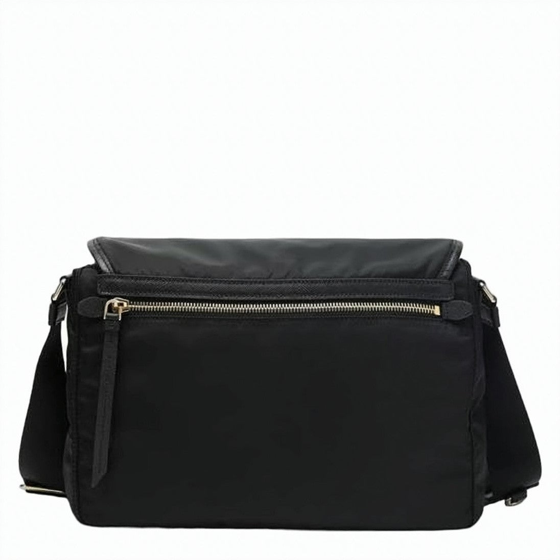 Prada Recycled Nylon Shoulder Bag With Adjustable Leather Straps And Gold-Tone Hardware