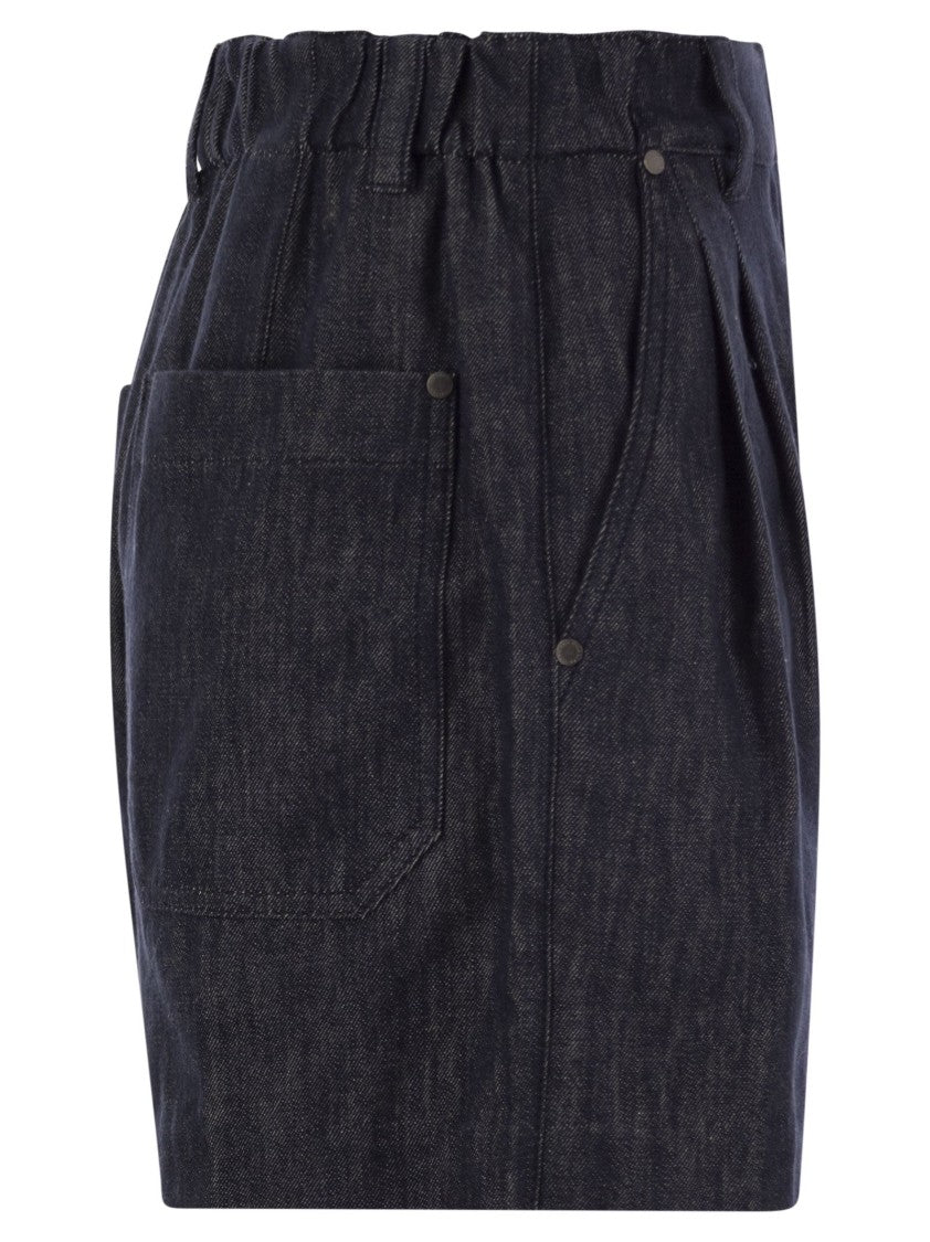 Brunello Cucinelli Relaxed-Fit Denim Shorts