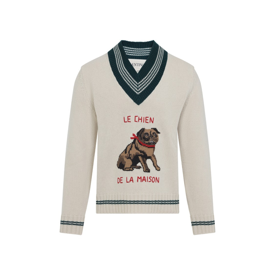 Valentino Butter White Virgin Wool Sweater