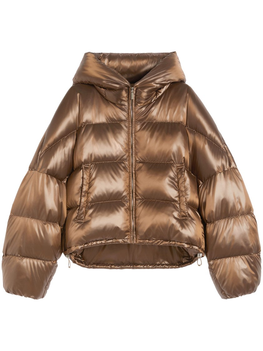 Max Mara Cropped Puffer Coat With Hood