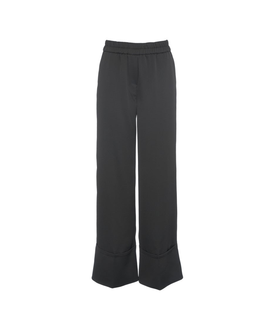 Kaos Wide-Leg Trousers With Cuffed Hem