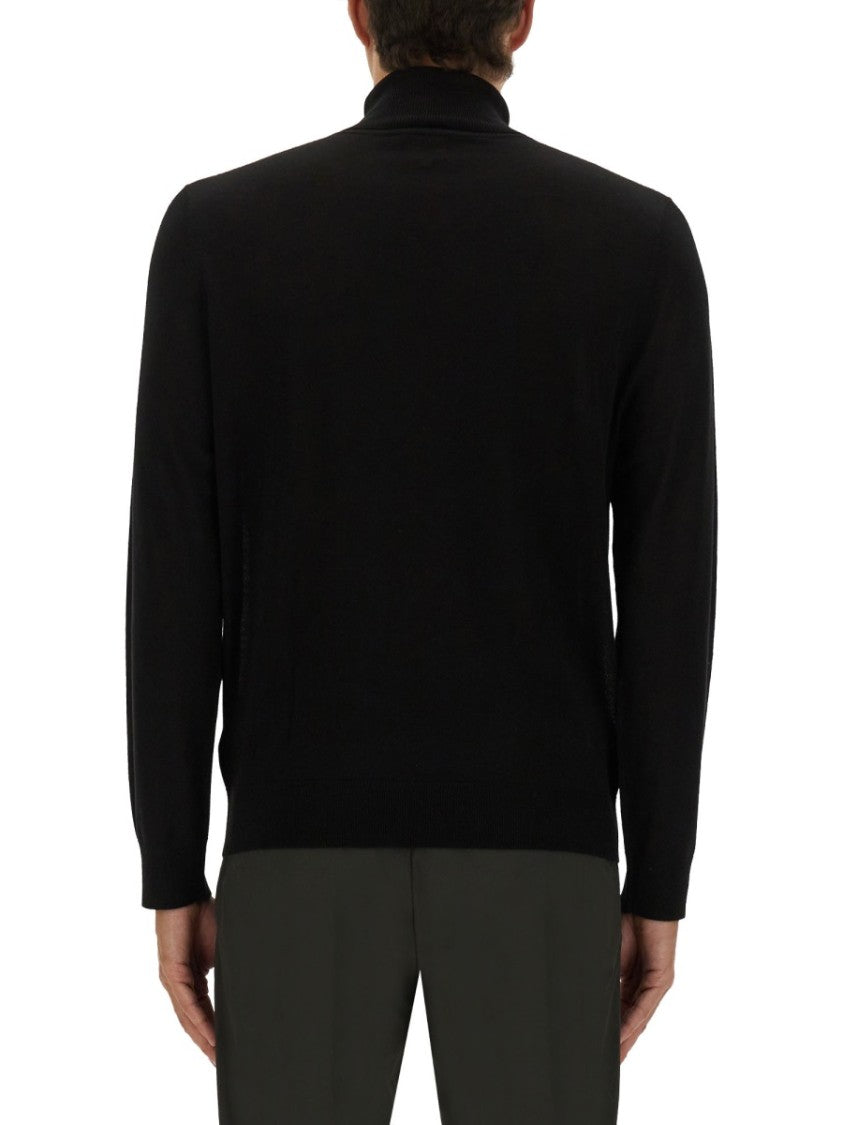 Paul Smith Fitted Black Turtleneck Shirt