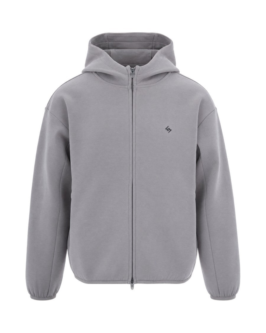 Represent 247 Ash Grey Zip-Up Hooded Sweatshirt